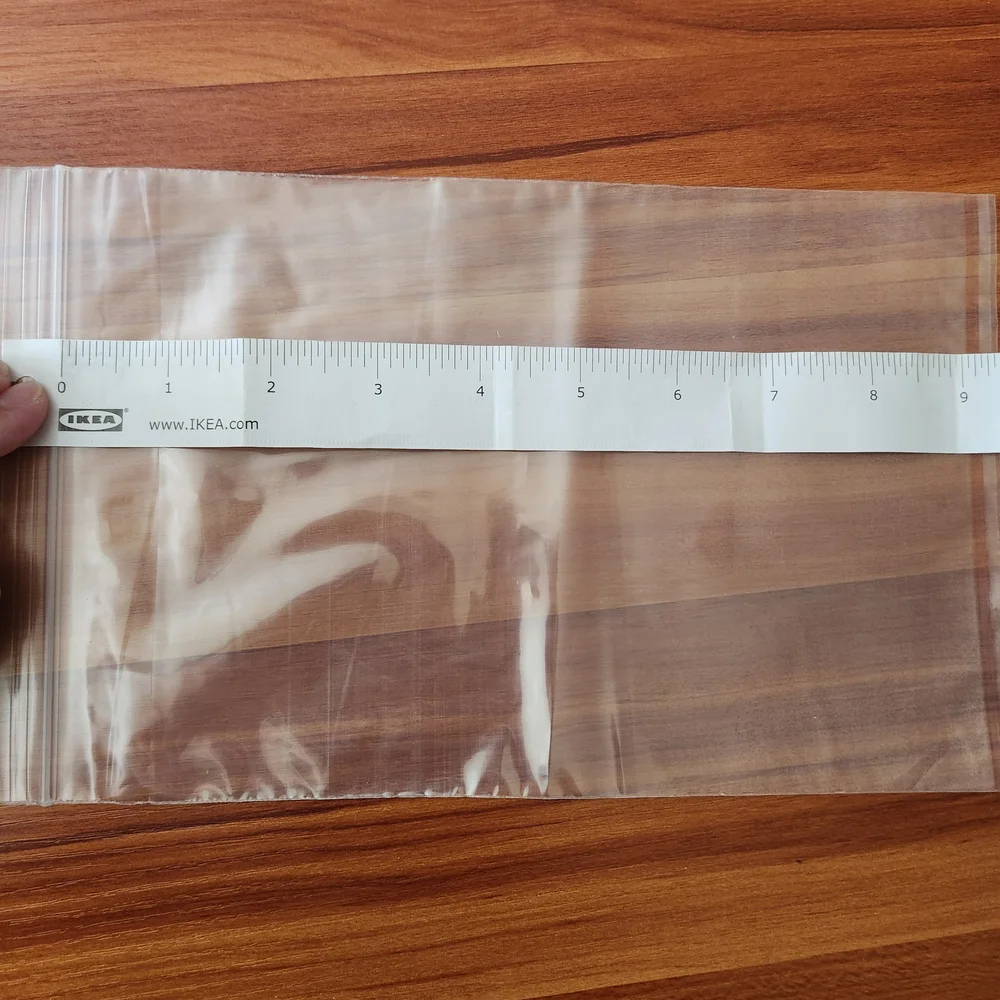 20 Clear Plastic Zip Top Reusable Shipping or Dust Bags